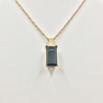 14k Gold Chain with Tourmaline Pendant