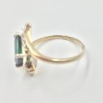 14k Gold Tourmaline/Diamond Ring