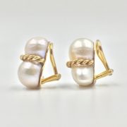 Maz 14k Gold Pearl Earrings Clip-On