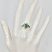 14k Gold Emerald and Diamond Ring (ring only)