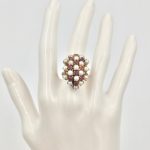 14k Gold Garnet and Pearl