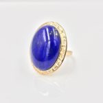 14k Greek-Key Lapis Lazuli Ring
