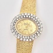 Geneva Ladies Watch 14k Gold and Diamonds