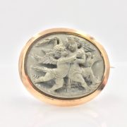 1853 Roman 14k Gold Cameo Brooch
