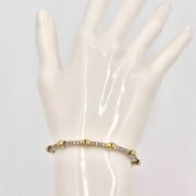 14k Gold Diamond Lined Bracelet