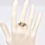 14k Gold Sapphire and Diamond Cocktail Ring