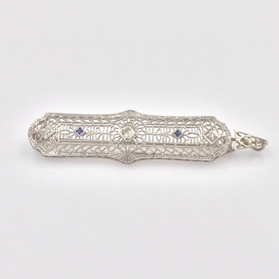 10k Gold Diamond Bar Pen/Pendant