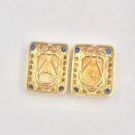 18k Gold Citrine and Diamond Earrings