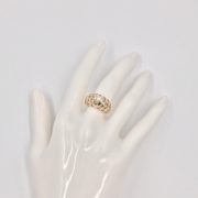 14k Gold and Diamond Hump Ring
