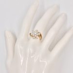 14k Gold Star Design Diamond Ring