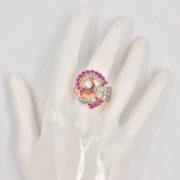 14k Rose Gold with Ruby and Diamond