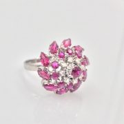 14k Gold Ruby and Diamond Ring