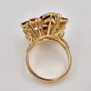 14k Gold Citrine and Diamond Ring