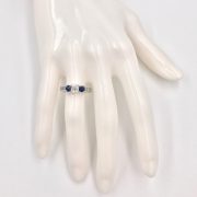 14k Gold Yellow Diamond and Sapphire Ring