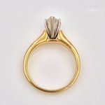 14k Gold Solitaire High-Rise Diamond Ring