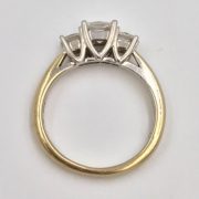 14k Gold Three Stone Diamond Engagement Ring