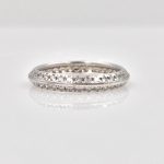 1920’s Platinum Wedding Band with Diamond Accents