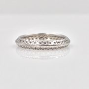 1920’s Platinum Wedding Band with Diamond Accents