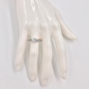 14k Gold Engraved Diamond Engagement Ring