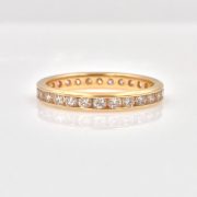14k Gold Diamond-throughout Wedding Band