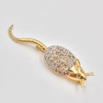 18k Gold Diamond Mouse Pin