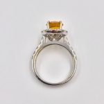 18k Gold Yellow Sapphire and Diamond Ring