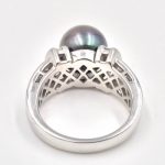 Tahitian Pearl and Diamond Ring in Gold