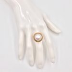 Mabe Pearl Ring and Earrings in Rose Gold (Set)