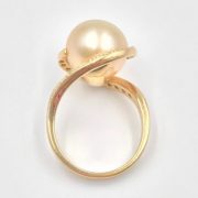 Golden South Sea Pearl and Diamond Ring in Gold