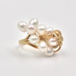 14k Gold Pearl with Flower Rings
