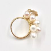 14k Gold Pearl with Flower Rings