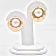 Mabe Pearl Plate Earring in Gold