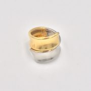 18k Yellow and White Gold Band
