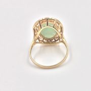 14k Gold Jade Geometric Ring