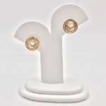 14k Gold Diamond Spiral Earrings