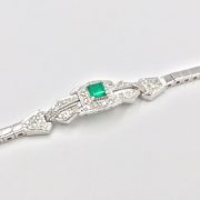 18k Gold Diamond and Emerald Luxurious Bracelet