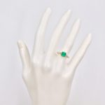 18k Gold Emerald and Diamond Ring