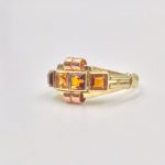 14k Yellow and Rose Gold Citrine Tie Ring