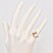 14k Gold Pearl Ring with Diamond Accents